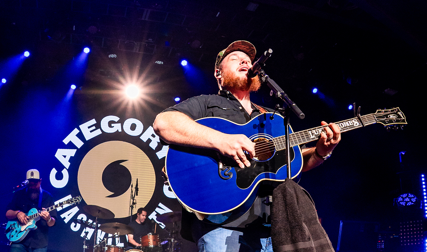 Luke Combs on stage at Category 10